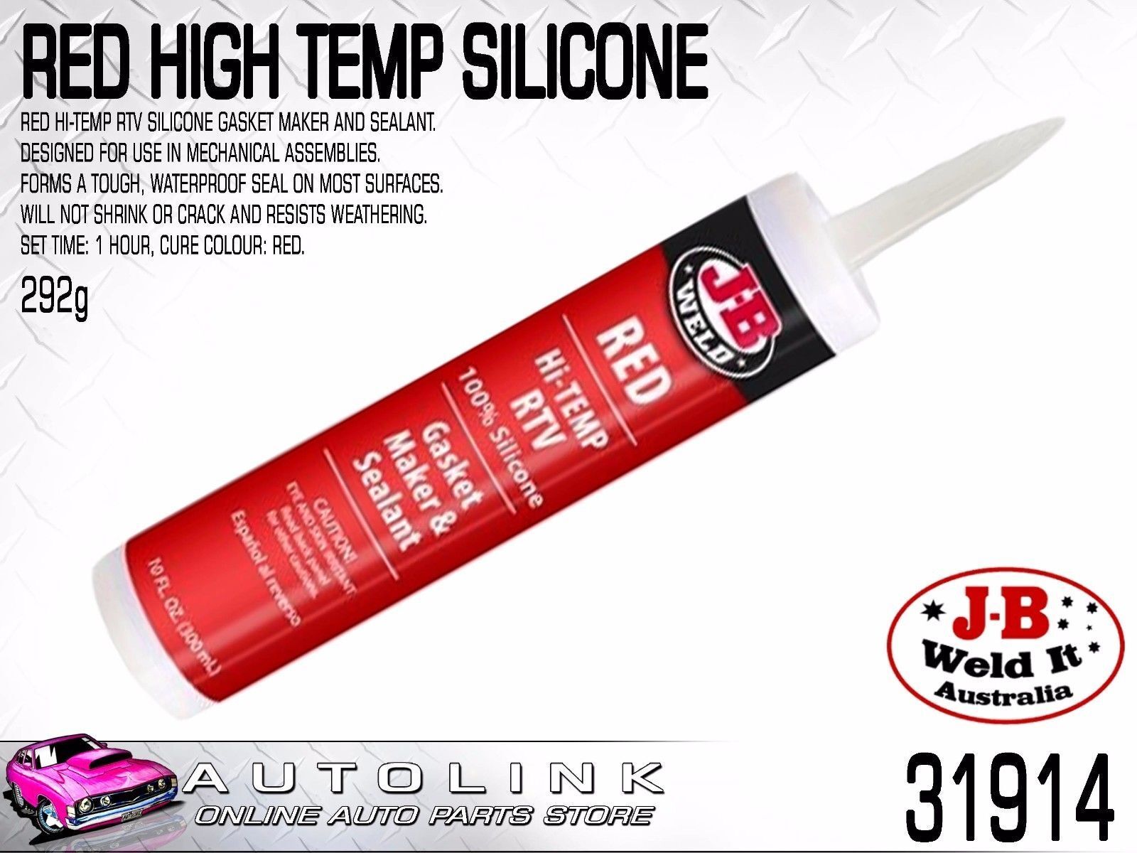 JB Weld 31914 RTV High Temp Silicone Red - For Use On Mechanical ...