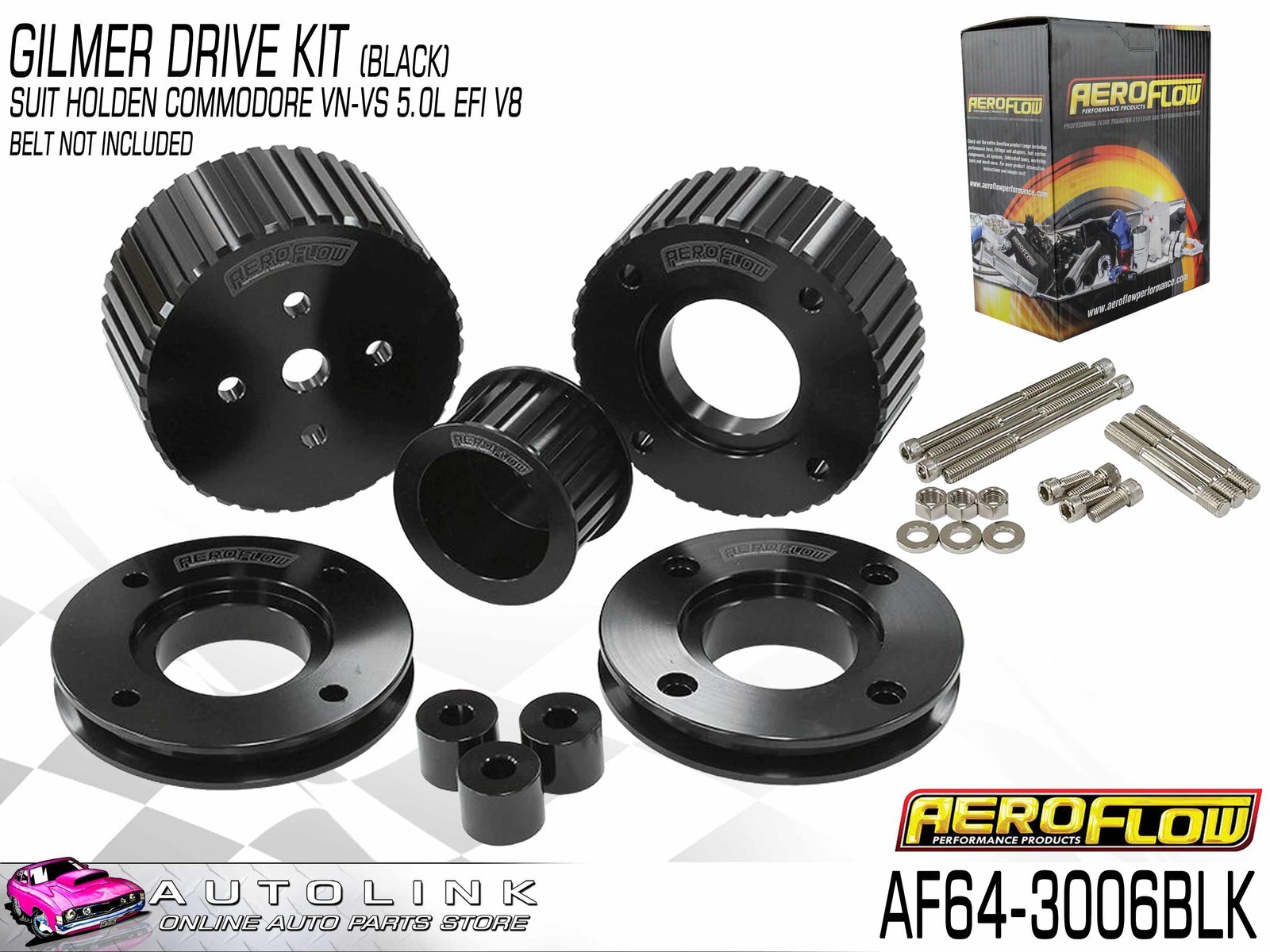 AEROFLOW AF643006 GILMER DRIVE PULLEY KIT SUIT HOLDEN COMMODORE VN VP VR VS V8 5.0L