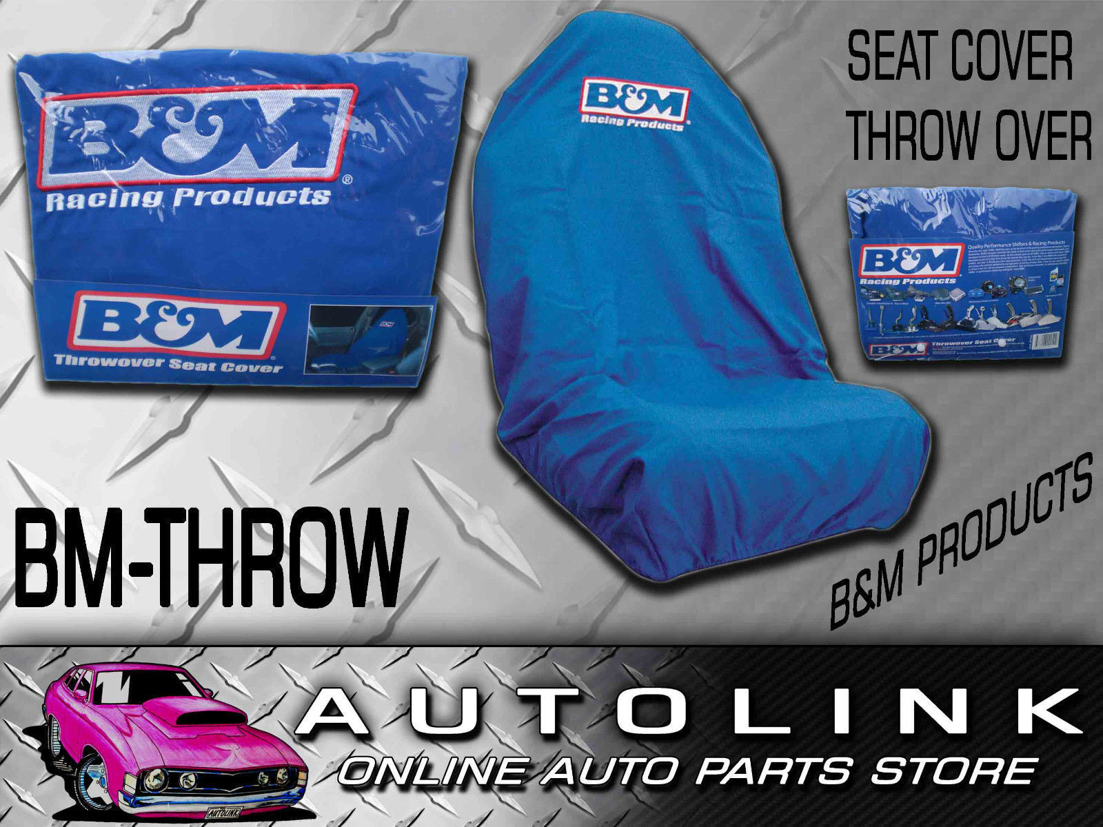 B M Throwover Seat Cover w Logo for Bucket Seats Ford Falcon AU BA BF FG XR6T