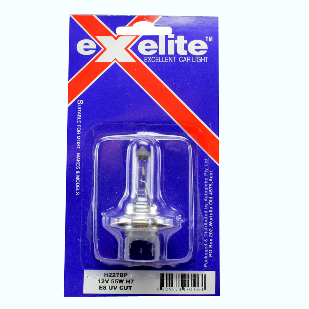 Exelite H7 Headlight Globe 12V 55W H227BP (Pair)