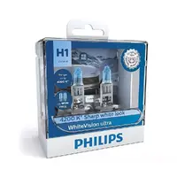 Philips 12258WVUSM White Vision Ultra H1 12V 55W Headlight Globes Inc Parker Twin Pack