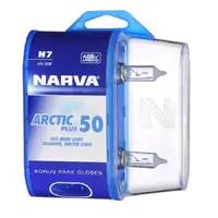 Narva 48607BL2 Arctic Blue H7 Headlight Globes 12V 55W +50% More Light