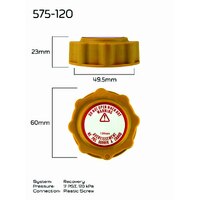 CPC 575-120 Expansion Tank Cap 17 Psi - 120 kPa Plastic Screw On Check App