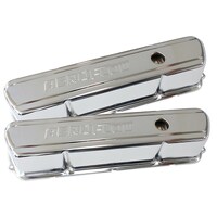 Aeroflow AF1821-5004 Chrome Steel Valve Covers for Holden 253 308 V8 with Logo