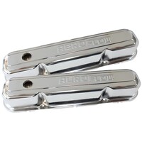 Aeroflow AF1821-5006 Chrome Steel Valve Covers for SB Chrysler 273 318 340 360 V8