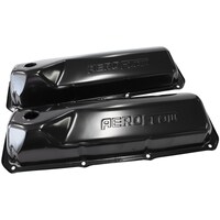 Aeroflow AF1822-5001 Black Steel Valve Covers for Ford 302 351 Cleveland V8 Logo