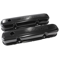 Aeroflow AF1822-5006 Black Steel Valve Covers for SB Chrysler 273 318 340 360 V8