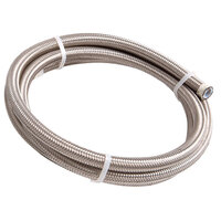 Aeroflow AF200-06-1M 200 Series PTFE Teflon Stainless Steel Braided Hose -6AN 1M