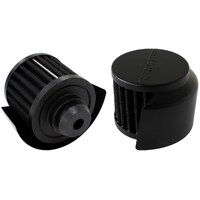 Aeroflow AF2271-1516 Black Push In Breather with Shield 3" x 2-1/2" x 1-1/4"