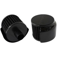 Aeroflow AF2271-1520 Black Push In Breather With Shield 3" x 2.5" x 1" Grommet