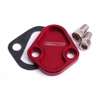 Aeroflow AF64-2027R Red Billet Fuel Pump Block Off Plate for Chev Chrysler Ford V8