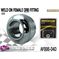 AEROFLOW ALUMINIUM WELD ON FEMALE ORB FITTING SIZE: -4AN ( AF996-04D )