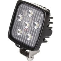 OEX LLX08204 Flood Work Light Square Multi Volt 6 LED with Bracket Alloy Body