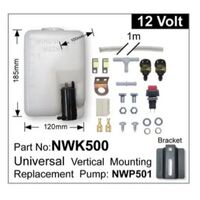 Nice NWK500 Universal Windscreen Washer Pump & Bottle Kit 12V Vertical Mount