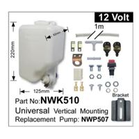 Nice NWK510 Universal Windscreen Washer Pump & Bottle Kit 12V Vertical Mount