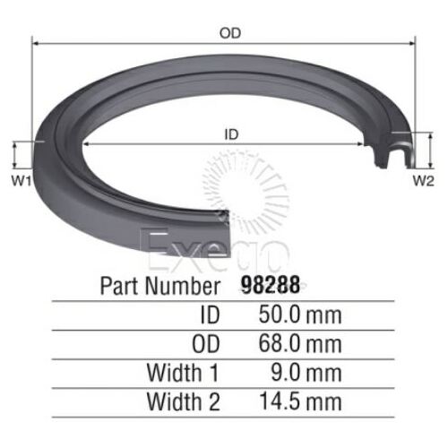 Kelpro 98288 Timing Cove Oil Seal 50 x 68 x 8/14.5mm for for Toyota 1KD 2KD 1KZ