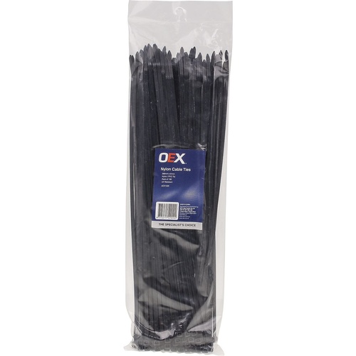 OEX ACX1320 Black Nylon Cable Ties - 4.8mm x 370mm - 100 Pc