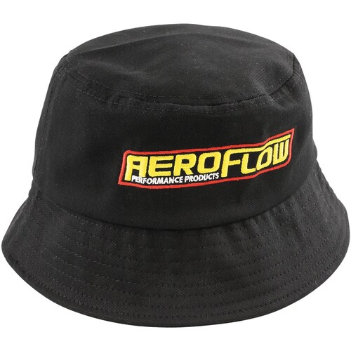 Aeroflow AF-BUCKETLG Large Bucket Hat Black with Aeroflow Logo