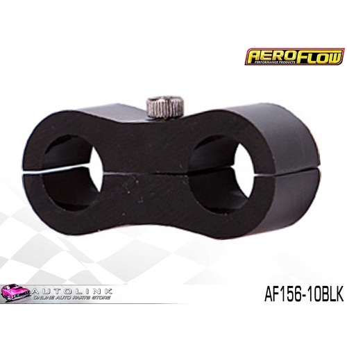 AEROFLOW BILLET ALLOY DUAL HOSE SEPARATOR BLACK FINISH 5/8" ID AF156-10BLK