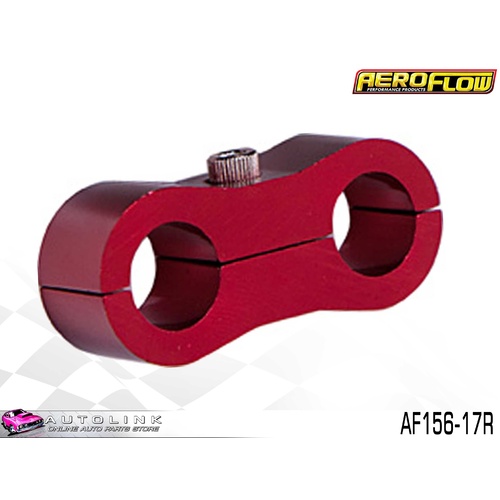 AEROFLOW BILLET ALLOY DUAL HOSE SEPARATOR RED FINISH 1-5/16" ID AF156-17R 