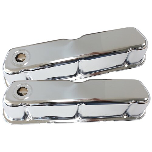 Aeroflow AF1821-5052 Chrome Steel Valve Covers for Ford 289 -302 351 Windsor V8