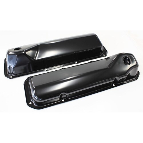 Aeroflow AF1822-5051 Black Steel Valve Covers for Ford 302 351 Cleveland No Logo