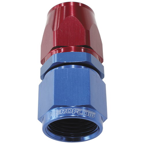 Aeroflow AF201-06D 200 / 570 Series PTFE Straight Hose End -6AN Blue / Red