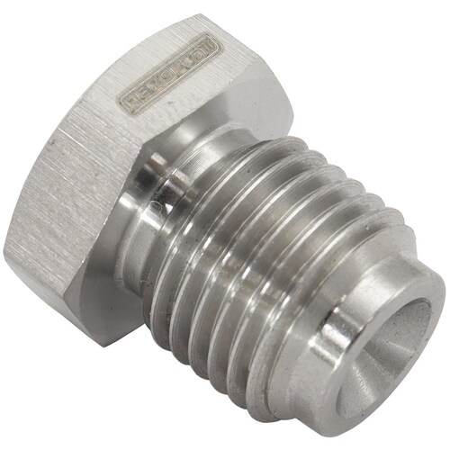 Aeroflow AF349-04 Stainless Steel Inverted Flare Hex Port Plug 1/2"-20