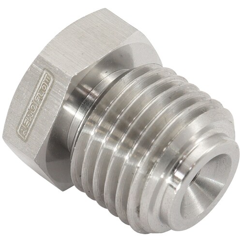 Aeroflow AF349-06 Stainless Steel Inverted Flare Hex Port Plug 9/16"-18