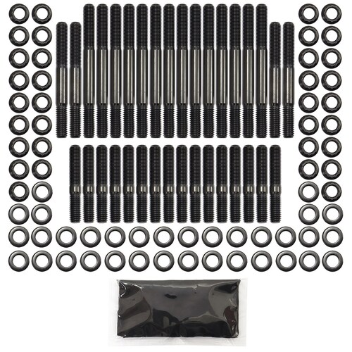 Aeroflow AF37-2000 Head Stud Kit for Small Block Chev V8 350 12 Point Nuts