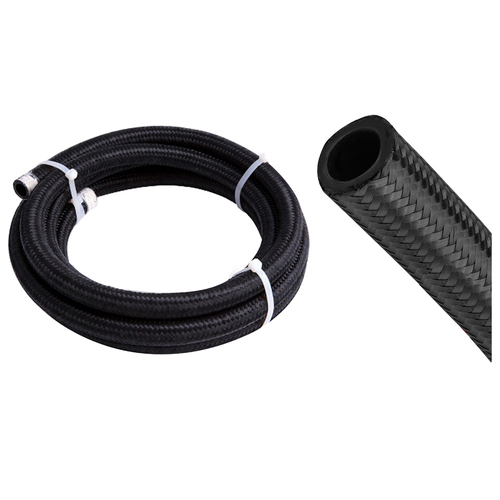 Aeroflow AF450-04-6M Black Braided E85 Light Weight Hose -4AN 450 Series x 6m