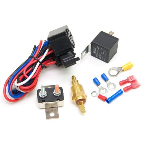 Aeroflow AF49-1006 Universal Electric Single Fan Replay & Wiring Harness Kit