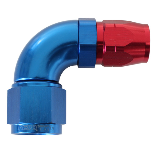 AEROFLOW AF553-08-10 BLUE ONE PIECE SWIVEL 90° STEPPED HOSE END -10AN TO -8 HOSE