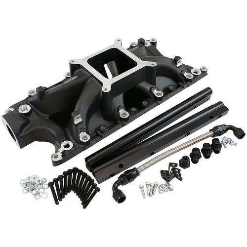 Aeroflow AF6290-2000 SB Ford EFI Air Gap Single Plane Intake Manifold Kit Black