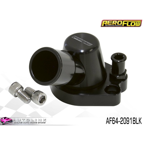 AEROFLOW BILLET THERMOSTAT HOUSING BLACK FOR HOLDEN 253 308 V8 AF64-2091BLK