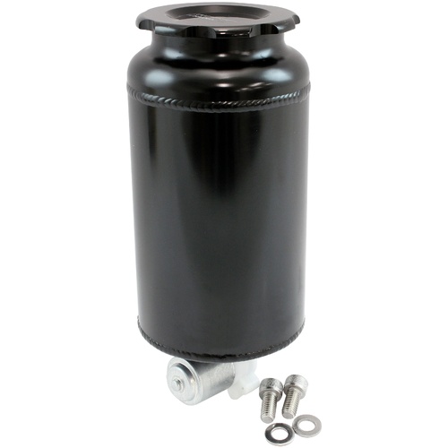 Aeroflow AF77-1047BLK Black Round Alloy Washer Tank with Motor & Low Profile Cap