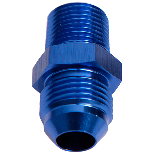 Aeroflow AF816-06 NPT to Straight Male Flare Adapter 1/4" to -6AN - Blue