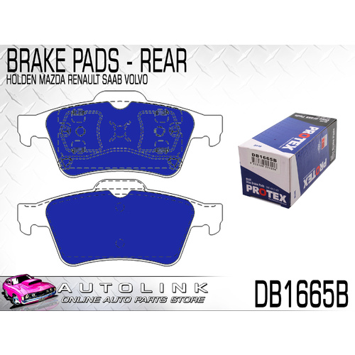 PROTEX REAR BRAKE PADS FOR VOLVO S40 2.4L V50 2.5L 5CYL 2004-2009 DB1665B