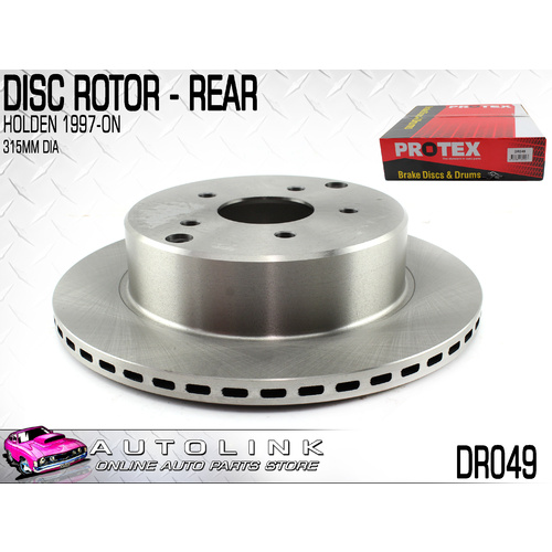 Protex Rear Disc Rotor for HSV GTO GTS V2 VZ (315mm Dia) 2001-2004 DR049