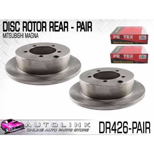 REAR DISC BRAKE ROTORS FOR MITSUBISHI MAGNA TE TF TH TJ TL TW 4CYL & V6 (X2)