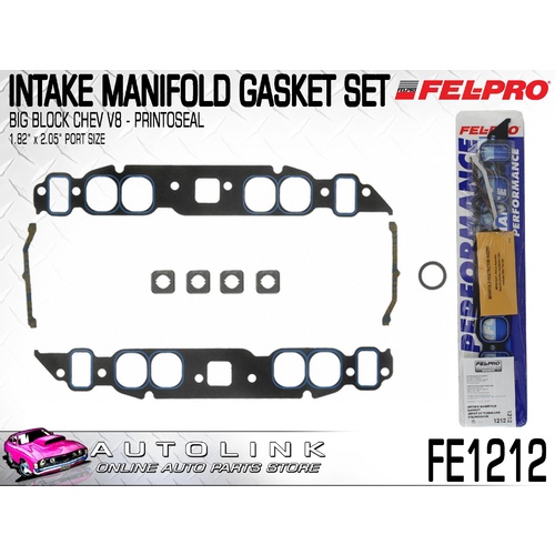 FELPRO INTAKE MAINFOLD GASKET BUNDLE FOR BB CHEV V8 OVAL PORT