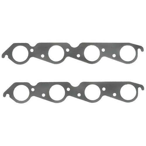 Felpro FE1412 Steel Exhaust Gaskets for Big Block Chev V8 Large Round Port 2.13"