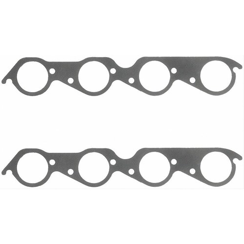 Felpro FE1490 Steel Exhaust Gaskets for Big Block Chev V8 Large Round Port 2.40"