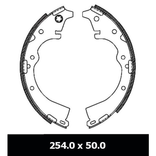 PROTEX N1492 REAR BRAKE SHOE SET OD 254mm x 50mm FOR TOYOTA