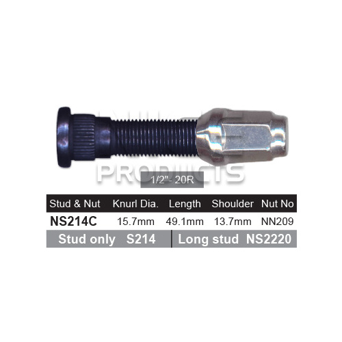 NICE NS214C WHEEL STUD & NUT FOR