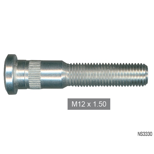 Nice NS3330 Long Wheel Stud & Nut M12 X 1.5 for Front Toyota Hilux 1987 - 1997 x1