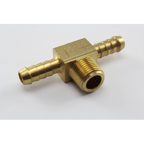 TUBEFIT - BRASS MALE BRANCH TEE 1/2" HOSE x 1/4" BSP ( P12-0804 )