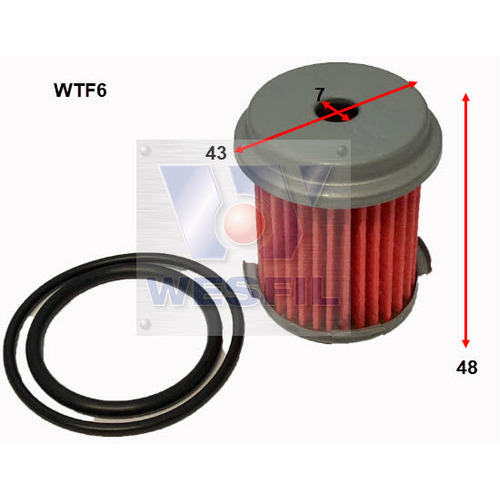 Wesfil WTF6 Transmission Oil Filter Kit same as Ryco RTK233 for Honda Models 